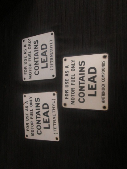 For Use As a Motor Fuel Only (Lot of 3) Porcelain Signs