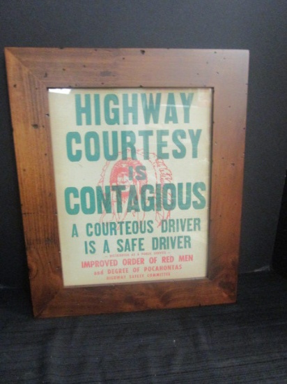 Highway Courtesy is Contagious Framed Print