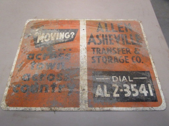 Allen Asheville Transfer & Storage Double Sided Sign