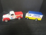 Golden Wheels Die Cast Ford Pickup Pepsi Truck Bank &