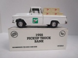 7-Up 1955 Chevy Cameo Pickup Truck GMC Die Cast Bank