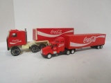 Coca Cola Miniature 18 Wheeler Toy Truck & Remco 1987 Coca Cola Truck