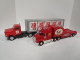 Coca Cola Co. Santa Pack Truck 2000 Ed. & Ertl Coca Cola Tractor/Trailer