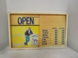 Camel Cigarette Advertisement Open/Closed Sign 1991