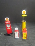 KC's, Mobilgas, Shell & Shell Lot of 4 Miniature Gas Pumps
