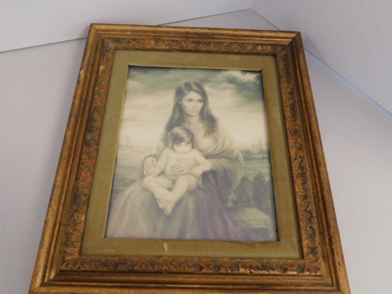 Vintage Mother & Child Framed