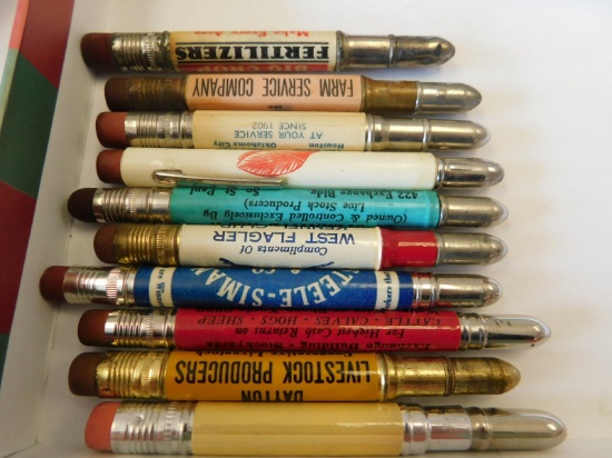 Vintage Bullet Advertising Pencils