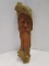 Carved Face in Log Signed L Holloway 1995