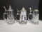 3 Glass & Pewter Steins - Domex German Stein