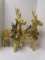 2 Gold Accent Christmas Deers