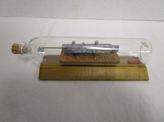 H.L. Hunley Confederate Submarine in a Bottle