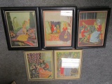 5 Framed Charlotte Stone Pictures