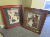 2 Framed Advertisement Pictures