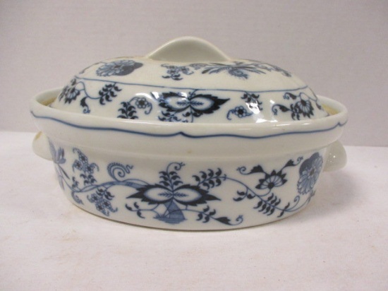Blue Danube Blue and White Oval Lidded Dish