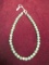 Jade Beaded Necklace w/ Sterling Silver Toggle Clasp