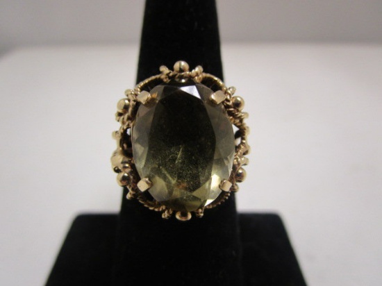 10k Gold Smoky Quartz Ring