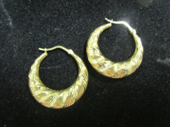 Large 14k Gold Earrings