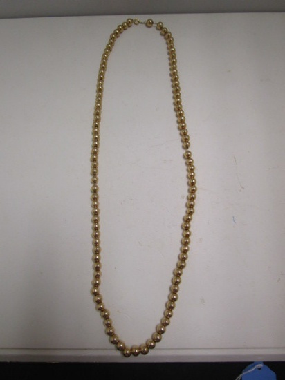 14k Gold 24" Necklace w/ Gold Beads