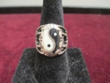 Sterling Silver Yin and Yang Ring