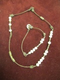 Retired Silpada Necklace & Bracelet Set w/ Sterling Silver Toggle Clasps