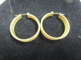 14k Gold Triple Hoop Earrings