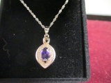 Sterling Silver Amethyst Necklace