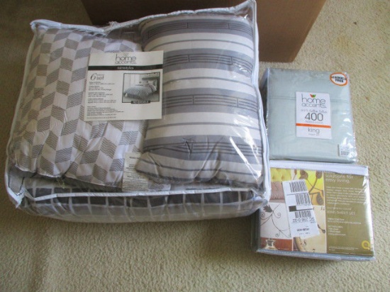 King Size Comforter Set and Two Sets King Size Sheets