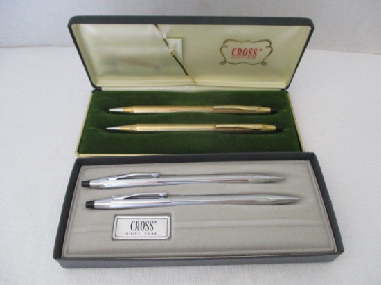Two Cross Pen and Pencil Sets in Boxes