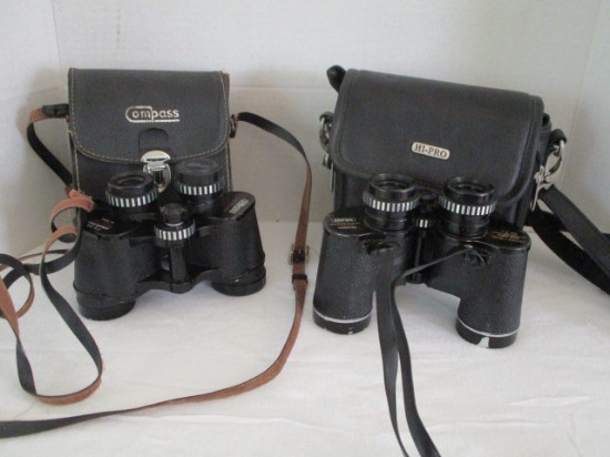 Two Sets 7 x 35 Binoculars in Cases
