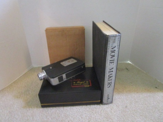 Book "The Movie Makers" and  Cine - Kodak Royal Magazine 16mm Camera in Box