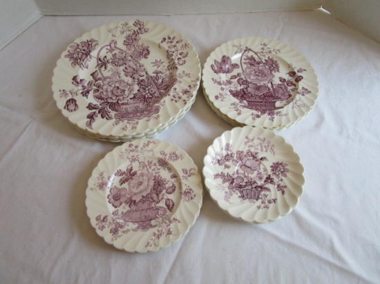 Sixteen Pieces Royal Staffordshire Charlotte Clarice Cliff Dinnerware