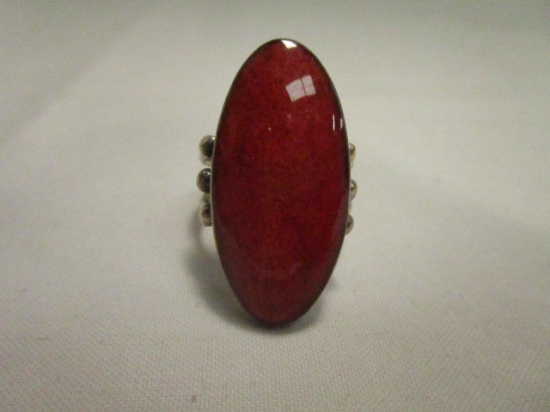 Southwestern Red Stone Sterling Ring