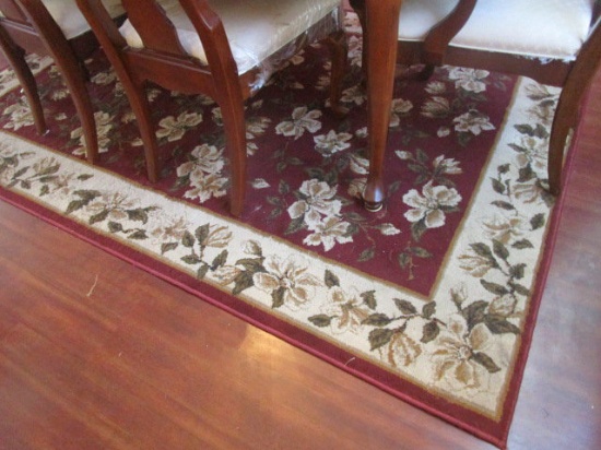 Floral Rug With Non-Skid Pad