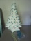 White Ceramic Christmas Tree with Blue Pegs