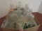 Vintage Colored Glass Bottles - Royal Lyme Toilet Lotion, Phillip's Milk of Magnesia, etc.