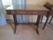 Antique Claw Foot Trestle Table with Glass on Top