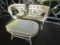 Wicker Loveseat and Oval Table