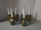 6 Brass Pineapple Electric Candles