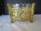 Clear Glass Bowl in a Brass Ornate Holder