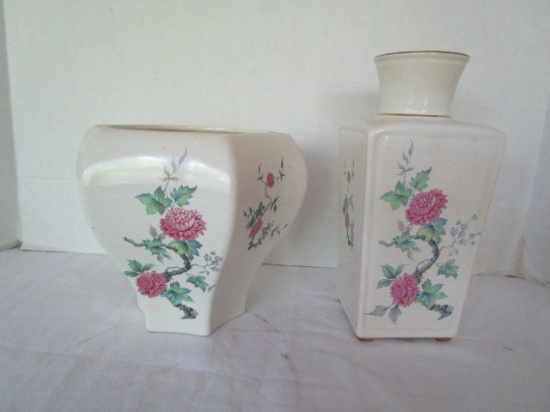 Two Hyalyn USA Pottery Vases