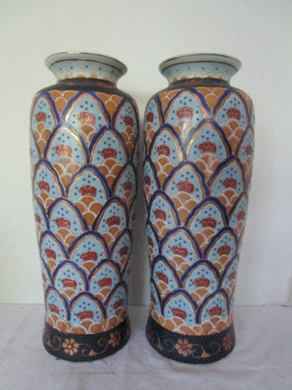 Pair of Oriental Bombay Vases