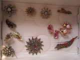 Lot of Vintage Brooches and Clip Earrings