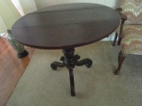 Antique Drop Side Table with Drawers