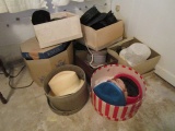 Corner Lot of Vintage Hats, Millinery Supplies, Hat Boxes