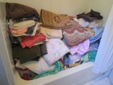 Large Lot of Fabric and Blankets