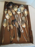 Silverplate Gravy Ladles, Tomato Server, Punch Ladle and Various Serving Pieces