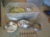 Silverplate - Trays, Covered Serving Dishes, Butter Dish etc.