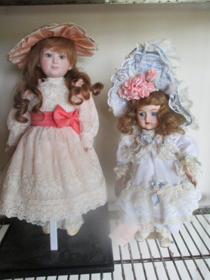 2 Porcelain Collector Dolls- Edna Hiebel & Gorham