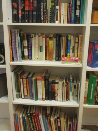 Four Shelves of Books-Popular Novels, Health, Cooking, etc.
