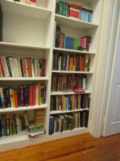 Nine Shelves of Books-Inspirational, Health, Reference, etc.